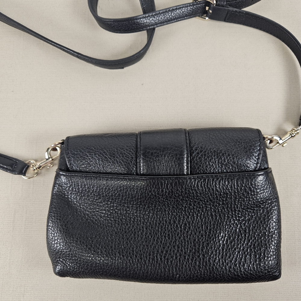Karl Lagerfeld Black Pebbled Leather Crossbody Bag - Picture 11 of 16